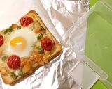 NO.1目玉焼きトースト♡フライパン不要作り方14写真