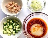 絶品☘️食べるラー油＆塩麹de冷やし素麺作り方1写真