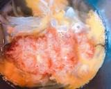 白だしで！新玉ねぎとヒレカツの玉子とじ作り方5写真