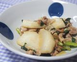 カブと豚こま・大葉のバター醤油炒め♪作り方9写真