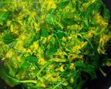 黄色のお花の胡麻味噌合え作り方2写真