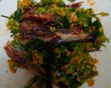 黄色のお花の胡麻味噌合え作り方7写真