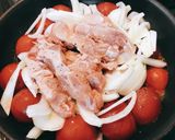 フライパンで簡単♡完熟トマトと鶏肉焼き♡作り方2写真