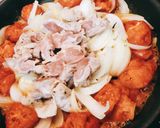 フライパンで簡単♡完熟トマトと鶏肉焼き♡作り方4写真