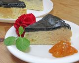 なんちゃってバスク風竹炭チーズケーキ作り方11写真