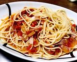 トマトとベーコンのパスタ★作り方5写真