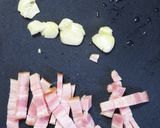 キノコとベーコンのトマトクリームパスタ作り方2写真