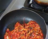 キノコとベーコンのトマトクリームパスタ作り方7写真