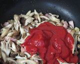 キノコとベーコンのトマトクリームパスタ作り方6写真