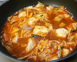 キムチ挽き肉豆腐♪作り方2写真