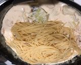 ムネ肉と春キャベツのレモンクリームパスタ作り方5写真