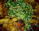 鶏皮たつた揚げの青ネギ塩だれ飯作り方10写真