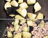 なすとピーマンの甘辛肉味噌炒め作り方3写真