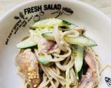 蕎麦と照焼きチキンでヘルシーサラダ麺☆作り方2写真