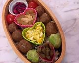 5月13日 照焼き肉団子弁当 詰め方作り方7写真