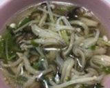 mきのこと豆苗の中華スープ作り方6写真