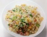 mコク旨！ハムとレタスのマヨチャーハン作り方6写真