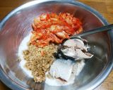 厚揚げ さば缶キムチ納豆のせ作り方3写真