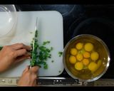みりん干しと大根菜と卵の3色丼作り方4写真