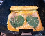 大葉とゴマとマヨとチーズの厚焼き卵焼き作り方6写真