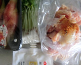 塩糀につけて一度焼いた鶏肉と、茗荷の煮物作り方1写真