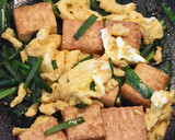 厚揚げ豆腐とにらの卵とじ作り方4写真