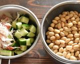 大豆ときゅうりの粒マスタードサラダ作り方1写真