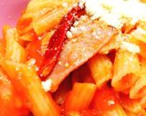 ベーコンとトマトのパスタは時を選ばず作り方13写真