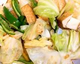 キャベツと厚揚げの味噌炒め作り方4写真