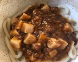 材料3つ!ハマる♡麻婆豆腐チーズうどん作り方2写真
