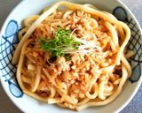 モヤシ鶏そぼろのうどん作り方10写真