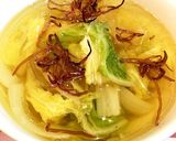 春雨と白菜のごま油風味中華スープ作り方6写真