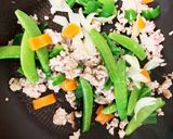 ミニトマトスナップエンドウ甘辛肉味噌炒め作り方8写真