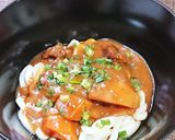 ★残りカレーのうどん★★めんつゆ　学食作り方3写真