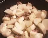 長芋と豚肉のバター醤油炒め作り方3写真