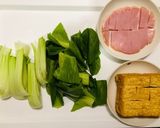 厚揚げチンゲン菜ハムのオイバタ炒め作り方1写真