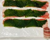 レンジ蒸し大葉豚肉巻きぽん酢ごま油作り方1写真