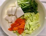かぶキャベツ人参の味噌汁作り方1写真