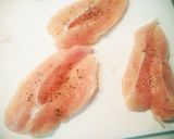 ピカタ風バジルチキン（ささみ）作り方1写真