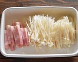 ベーコンとえのきのカルボナーラ風うどん作り方1写真