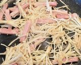 ベーコンとえのきのカルボナーラ風うどん作り方2写真