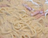 ベーコンとえのきのカルボナーラ風うどん作り方4写真
