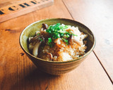 お酒の〆に♥️鶏の生姜炊き込みご飯♪作り方6写真