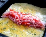ちょっぴりオシャレなハム入り卵焼き＊作り方4写真