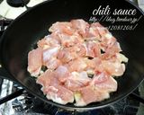 鶏肉と蓮根のチリソース炒め。作り方2写真