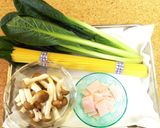 簡単ランチ❇️小松菜クリームパスタ作り方1写真
