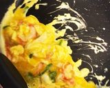 カニカマとネギ入りオムレツ作り方3写真