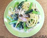 簡単ランチ❇️小松菜クリームパスタ作り方5写真