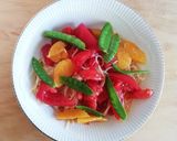旬野菜とオレンジの冷製フェデリーニ作り方5写真