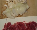 牛肉とエリンギの簡単ガーリックライス作り方1写真